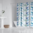 thumbnail image 2 of Blue Toned Dinosaur Pattern Shower Curtain 72"x84" ,Bathroom Decorative Shower Curtains Set with 12 Hooks,Modern Waterproof Washable Shower Curtain, 2 of 6