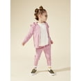thumbnail image 6 of Little Star Organic Girls’ Full-Zip Ruffle Hoodie and Jogger Set, 2-Piece, Sizes 6-10, 6 of 8