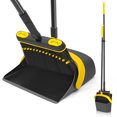 thumbnail image 1 of JEHONN Broom with Dust Pan with 54 inches Long Handle for Home (Black Yellow), 1 of 6