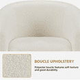 thumbnail image 4 of FullFurnique Boucle Barrel Chair with Backrest and Armrest, Ivory, 4 of 10
