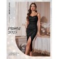 thumbnail image 3 of Vestido BeryLove con lentejuelas para el baile de graduación, boda, invitada, cóctel, negro, L, 3 of 6