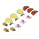 thumbnail image 2 of 12 parches de frutas con diseño de cereza, piña, pera y sandía, colores vivos, para planchar en bolsos, ropa y calcetines., 2 of 14