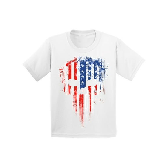Awkward Styles American Flag Shirts Kids Gifts Patriotic Shirts for Children Sniper Skull Shirt for Kids Military American Flag Kids Items American Reaper T Shirt for Girls Skeleton Shirts for Boys