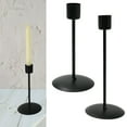 thumbnail image 3 of Set of 2, Wedding Dinning Candlestick Holder, Candle Sticks Holder, Centerpiece Taper Candlelight Tabletop Ornament for Party Wedding christmas Black, 3 of 9