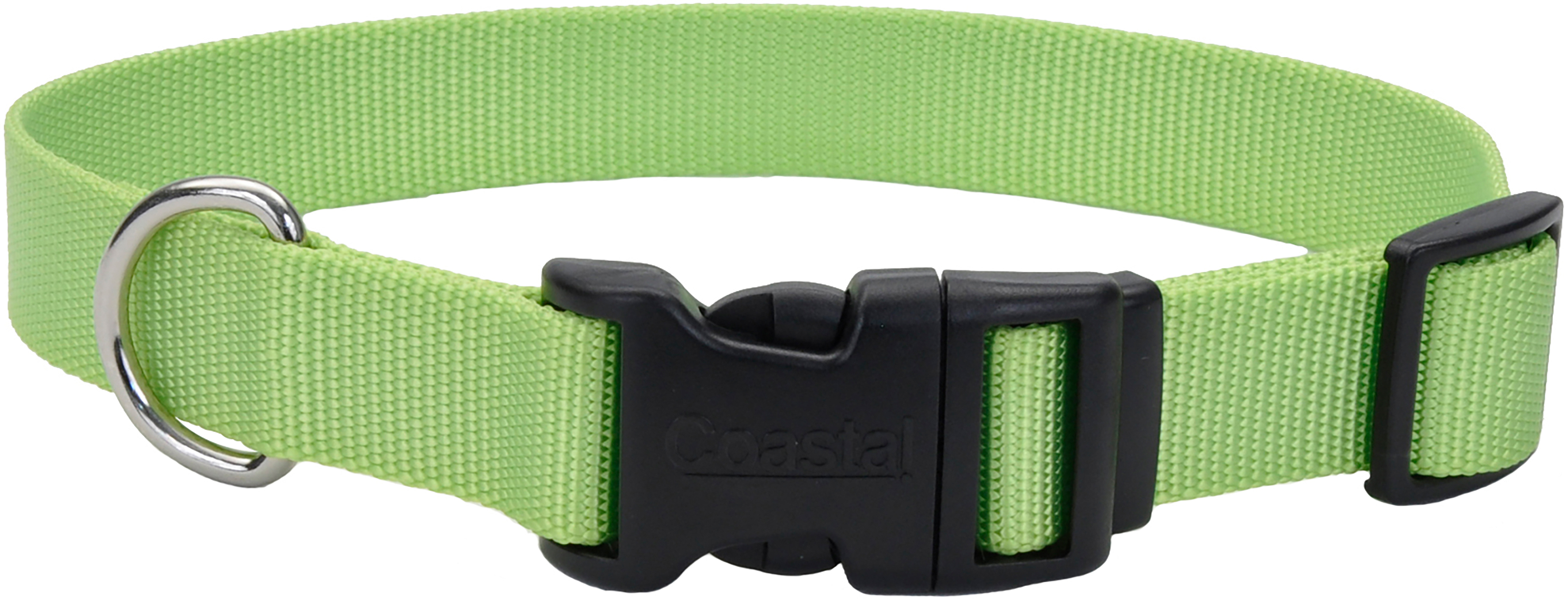 Adjustable Nylon 3/8" Dog Collar W/Tuff BuckleLime, Neck Size 8"12
