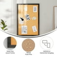 thumbnail image 6 of Emma + Oliver 20x30 Wall Mount Cork Board with 6 Wooden Push Pins in Black, 6 of 12