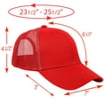 thumbnail image 6 of Falari Trucker Hat 2-Piece Set, 6 Panel, Cotton Mesh, Adjustable Size Baseball Cap - Red & Red, 6 of 7