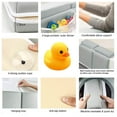 thumbnail image 3 of FTCBJJA Juego de Colchoneta para Reposabrazos y Rodilla para Baño de Bebé, 4 Bolsillos Organizadores de Juguetes Incorporados, Tapete de Rodilla de Baño Antideslizante Indoloro de 1,5" de Grosor para Bañar a Bebé O Mascota (Gris Oscuro), 3 of 7