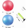 thumbnail image 2 of Mini Fitness Exercise Ball Kit with Hand Pump for Yoga, Pilates, Body Balance, Core Training and Stability, 8", 2 of 7