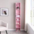 thumbnail image 3 of Deiokin 8-Layer Adjustable Shelf Bookshelf with Wavy Border Design, Multi-Functional Display Storage, 2-Tier Detachable Bookcase for Home Office, 3 of 9