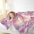 thumbnail image 4 of Homewish Cherry Blossom Full Size Comforter Sets,Cute Pet Cat Bedding Comforter Set,Pink Sakura Bedding Sets For Girl,Luxury Bedroom Decor Reversible,3pcs, 4 of 8
