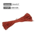 thumbnail image 2 of Polypropylene Rope Braid Cord 100ft/30M 7-Strand Core 0.2"(5mm) Dia Bright Red and Black, 2 of 6