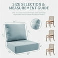 thumbnail image 2 of 24" x 22" x 6" Outdoor Seat and Back Cushion, Pack of 3, Replacement Furniture Cushions Deep Seating for Patio Sofas Chairs, Baby Blue, 2 of 8