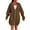 CG07_Coffee, variant on Resicozy Women's Zip Up Hoodies Plus Size Long Tunic Sweatshirts Casual Fashion Fall Jacket Coat with Pockets Army Green S
