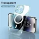 thumbnail image 3 of Funda fina y magnética para iPhone 15, 14, 13, 12, 11 Pro Max, 14 Plus, transparente, con carga inalámbrica Magsafe, 3 of 5