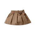 thumbnail image 5 of Weebloom Khaki School Skirts For Toddler Girls Summer Bow Pleated Elastic Waistband A Line Uniform Skirt 9-12 Months, 5 of 6