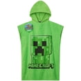 thumbnail image 1 of Toalla de baño con capucha Minecraft para niños y adolescentes, 1 of 6