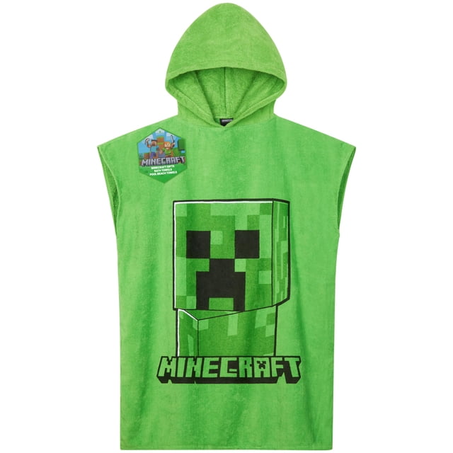 Toalla de baño con capucha Minecraft para niños y adolescentes