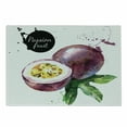 thumbnail image 1 of Fruit Cutting Board, Hand Drawn Watercolor Passion Fruit with Foliage Color Splashes Backdrop, Decorative Tempered Glass Cutting and Serving Board, Small Size, Purple Green and Black, by Ambesonne, 1 of 1