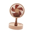 thumbnail image 2 of Mini ventilador de escritorio de juguete para niños, actividades interactivas para padres e hijos, plegable y ajustable Marrón, 2 of 9