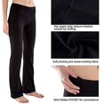 thumbnail image 2 of Pantalones de yoga para mujer Bootcut Run Gym Jogger Leggings Pantalones acampanados Pierna ancha para mujer, 2 of 5