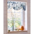 thumbnail image 2 of Tie Up Valance Curtain for Kitchen,Thanksgiving Pumpkin Maple Leaf Branches Rod Pocket Short Curtains Adjustable Tie-Up Shade Valances,Watercolor Blue Window Treatment for Bathroom Living Room, 2 of 8