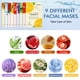 thumbnail image 3 of KONEUK Paquete de 9 mascarillas faciales de colágeno hidratantes para todo tipo de piel, 3 of 7