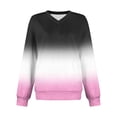 thumbnail image 4 of QUNYINEY Women Sweatshirt Long Sleeve Gradient No Hood Plus Size Crew Neck Pullover Shirts Winter Loose Fit Tops for Women Trendy, 4 of 6
