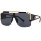 thumbnail image 1 of Gafas de Sol AIEYEZO Cuadradas Sobredimensionadas con Visera Plana en Negro/Gris, 1 of 7