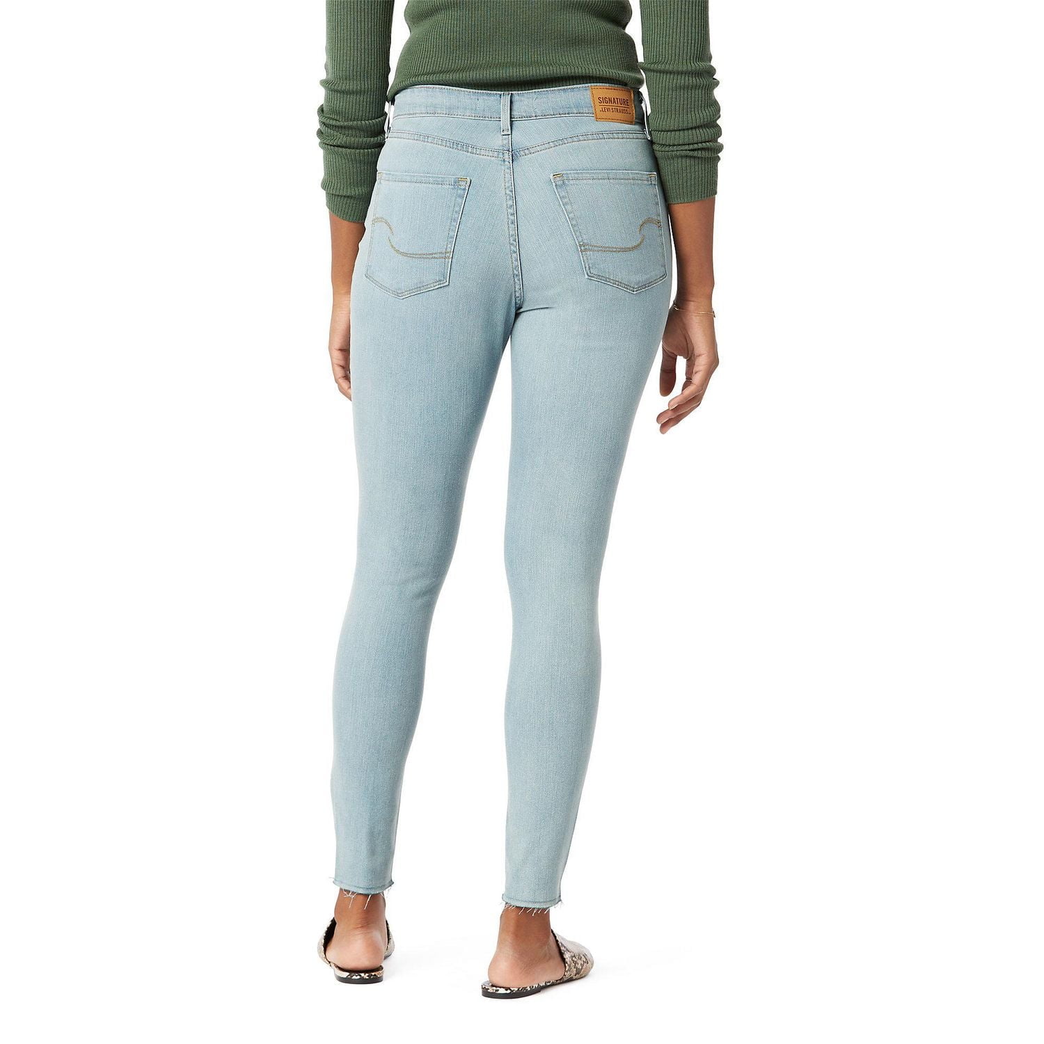 Levi Strauss Signature.MC Jean filiforme taille haute pour femme Tailles offerte : 4M – 18M