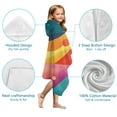 thumbnail image 7 of Colorful Tie Dye Mountain Pattern Hooded Bath Towel，50"x30" for Ages 3 To 12 Kids, Quick Dry Lightweight Soft Microfiber Hood Beach Towel Cover Up for Kids, 7 of 7