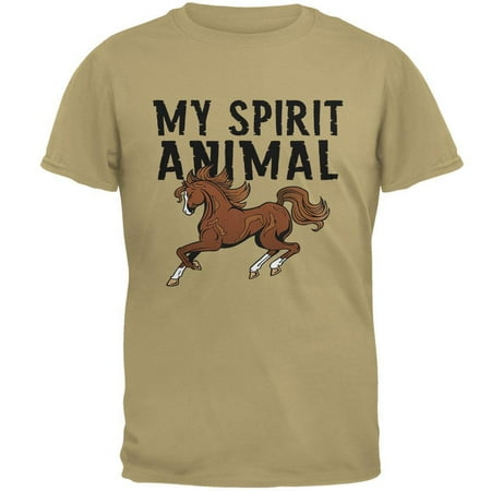 Spirit Tag - My Spirit Animal Horse Tan Adult T-Shirt