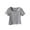 Gray, variant on Maean Cotton Shirts for Womens Crop Tee Square Neck Short Sleeve Causal Tshirts Summer Slim Top