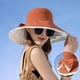 thumbnail image 4 of 1 sombrero de pescador para exteriores de verano, sombrero de pescador con pegamento de color, aleros grandes, sombrero con protección solar, sombrero para el sol con lazo, 4 of 5