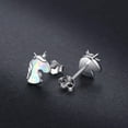 thumbnail image 3 of Coachuhhar Unicorn Earrings for Women 925 Sterling Silver Hypoallergenic Opal Unicorn Stud Earrings Cute Animal Earrings Opal Jewelry Gifts for Unicorn Lover, 3 of 8