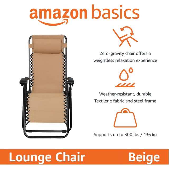 Chaise Longue de Patio Extérieure Zéro Gravité avec Oreiller Pliable Inclinable et Textilène Chaises Longues Pliantes Réglables pour Extérieur 66cm Noir