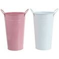 thumbnail image 1 of 2pcs Modern Style Flower Buckets Home Decorative Colored Iron Flower Container, 1 of 6