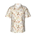 thumbnail image 2 of Xecao Happy Easter print Hawaiian shirt - a stylish short-sleeve button-down for men, perfect for casual beach and tropical outings., 2 of 9