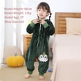 thumbnail image 4 of ATAIKU Toddler Sleeping Sack 9M-6T Winter Warm Flannel 2-Way Zipper Baby Sleep Sack with Feet, Infant Animal Dinosaur Wearable Blanket, 4 of 9