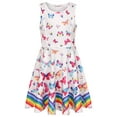 thumbnail image 2 of Quedoris Gilrs Print Twirly Dress Rainbow Unicorn Sleeveless M(4-5T), 2 of 6