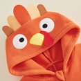 thumbnail image 2 of RUINIXCW Baby Thanksgiving Turcky Costume Newborn Infant Boy Girl Halloween Cosplay Outfit Fall Winter Warm Romper Long Sleeve Zipper Hooded Jumpsuit, 2 of 10
