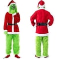 thumbnail image 3 of Disfraz de Grinch, disfraz de Navidad, disfraz de Papá Noel para adultos, conjunto + máscara, 3 of 4