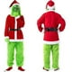 thumbnail image 3 of Disfraz de Grinch, disfraz de Navidad, disfraz de Papá Noel para adultos, conjunto + máscara, 3 of 4