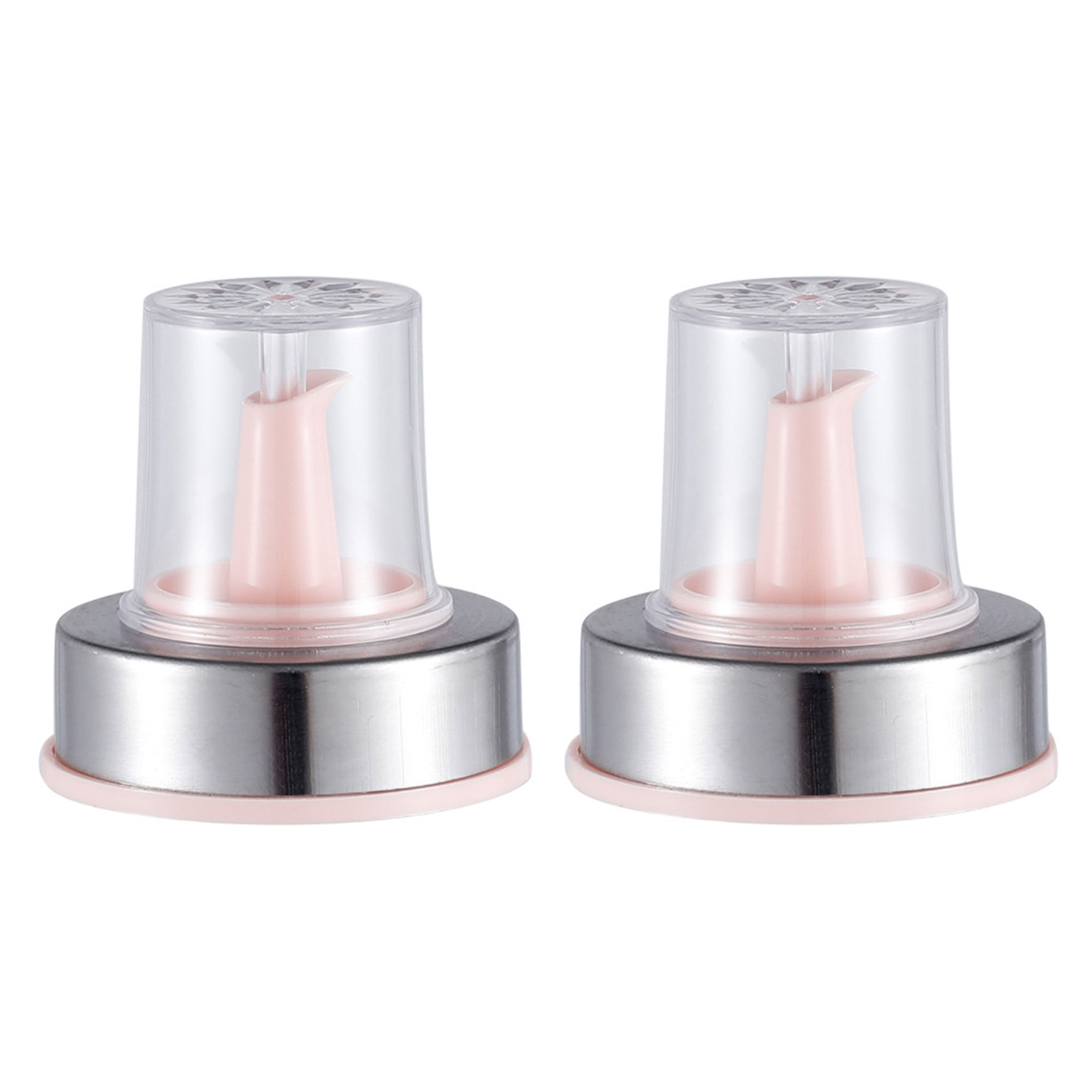 Reheyre Set of 2 Stainless Steel Oil Vinegar Bottles Pourers 45mm