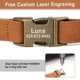 thumbnail image 6 of Pet Artist 	Leather Personalized Dog Collar Custom Name Engraved Puppy ID Anti-lost Collars, 6 of 7