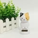 thumbnail image 3 of Adorno de plástico con forma de gato para interior de coche con energía solar, columpio creativo Pointear negro blanco, 3 of 9