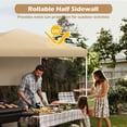 thumbnail image 4 of Yescom 6x4Ft Canopy Replacement Top Gazebo Cover with Half Sun Wall for Core Equipment 40146 Pop Up Outdoor BBQ Beige, 4 of 9