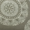 thumbnail image 4 of Pillow Case Zipper, Grey 24"x24" (60x60 cm) Euro Shams, Cotton Embroidered, Tribal & Pearl Throw Pillows For Couch, Abstract Pattern Contemporary Style - Tribal Move, 4 of 4
