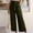 Blackish Green, variant on Women's Linen Pant Cropped Wide Leg Pants Tie Up Casual Loose High Waist Baggy Beach Harem Pants With Pockets Spring Summer Brown