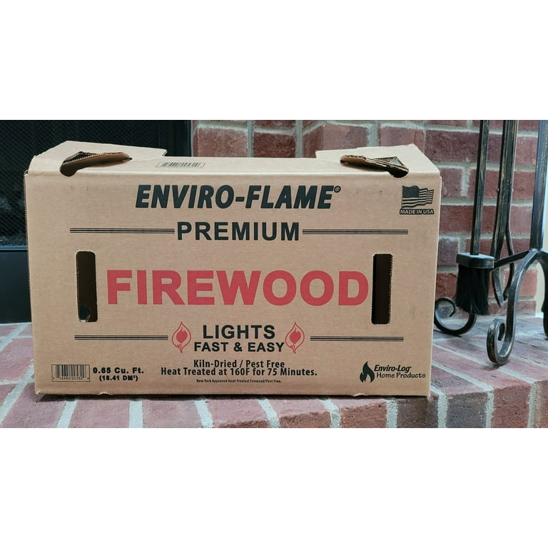 Enviro-Log Enviro-Flame Firewood .65CF Boxed Fire Log, 9 x 16.3 x 9 -  Walmart.com